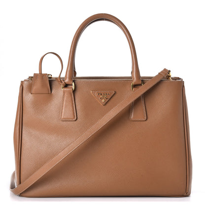 Prada Saffiano Medium Galleria Double Zip Tote Caramel 1 of 22