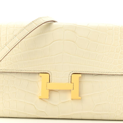 Hermes Matte Alligator Constance Long To Go Wallet Beton 8 of 11