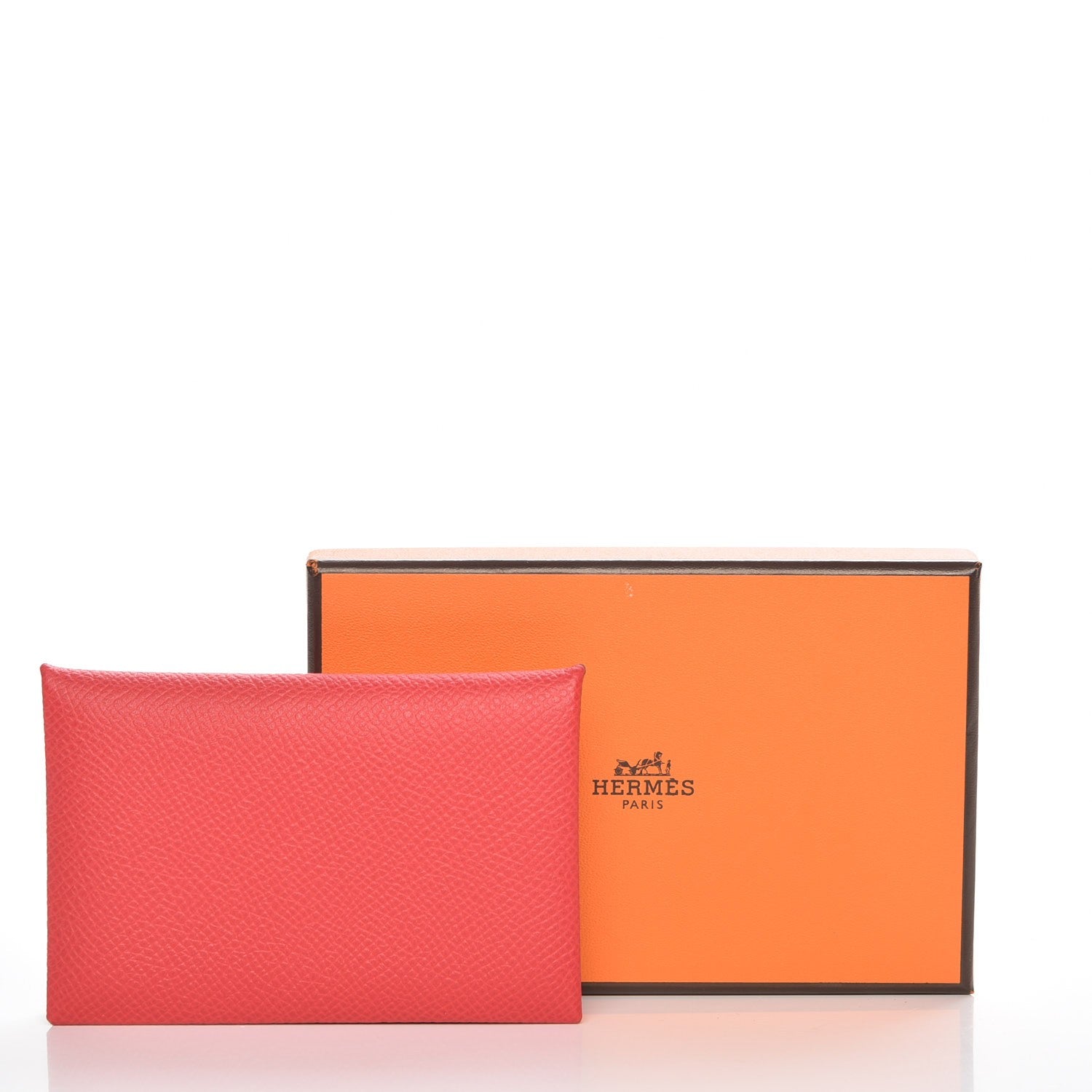 Hermes Epsom Calvi Card Case Rouge Casaque 9 of 9