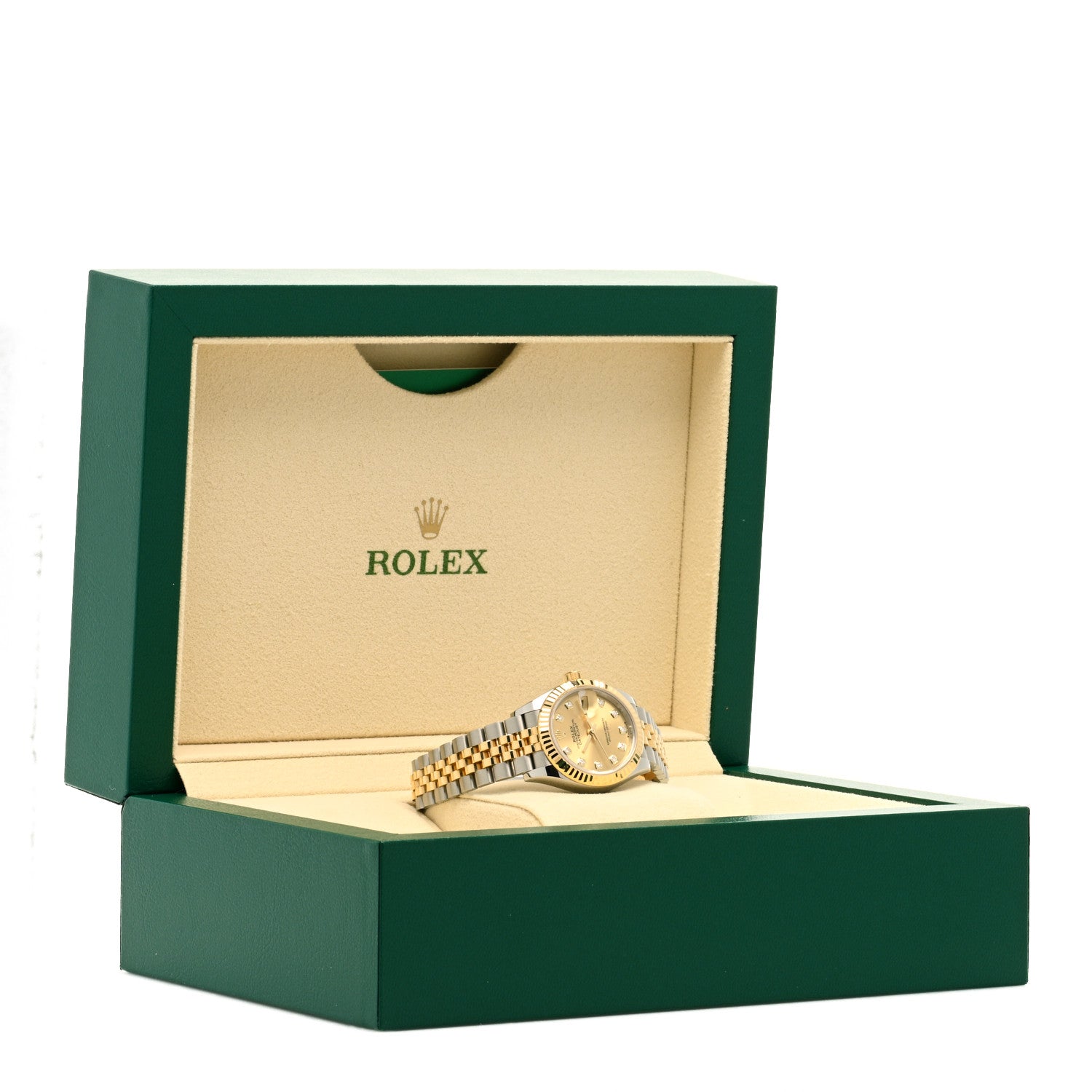 Rolex Stainless Steel 18K Yellow Gold Diamond 28mm Oyster Perpetual Datejust Watch Champagne 279173 5 of 5