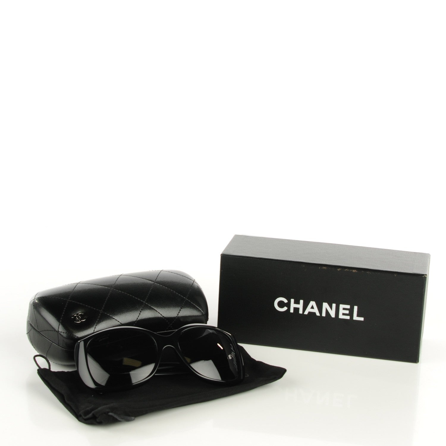 Chanel CC Polarized Sunglasses 5183 Black 2 of 8