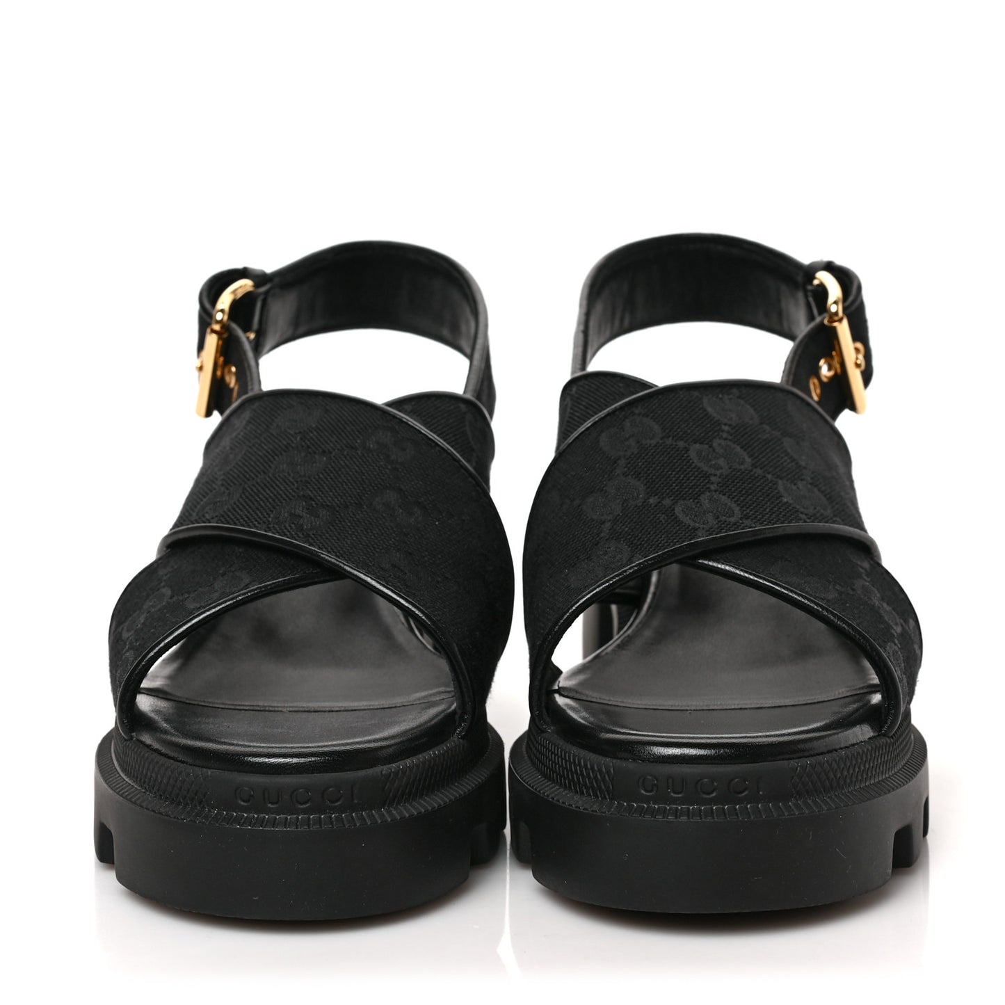 Monogram Granada Kid Trip 40/72mm Lug Sole Sandals 38 Black