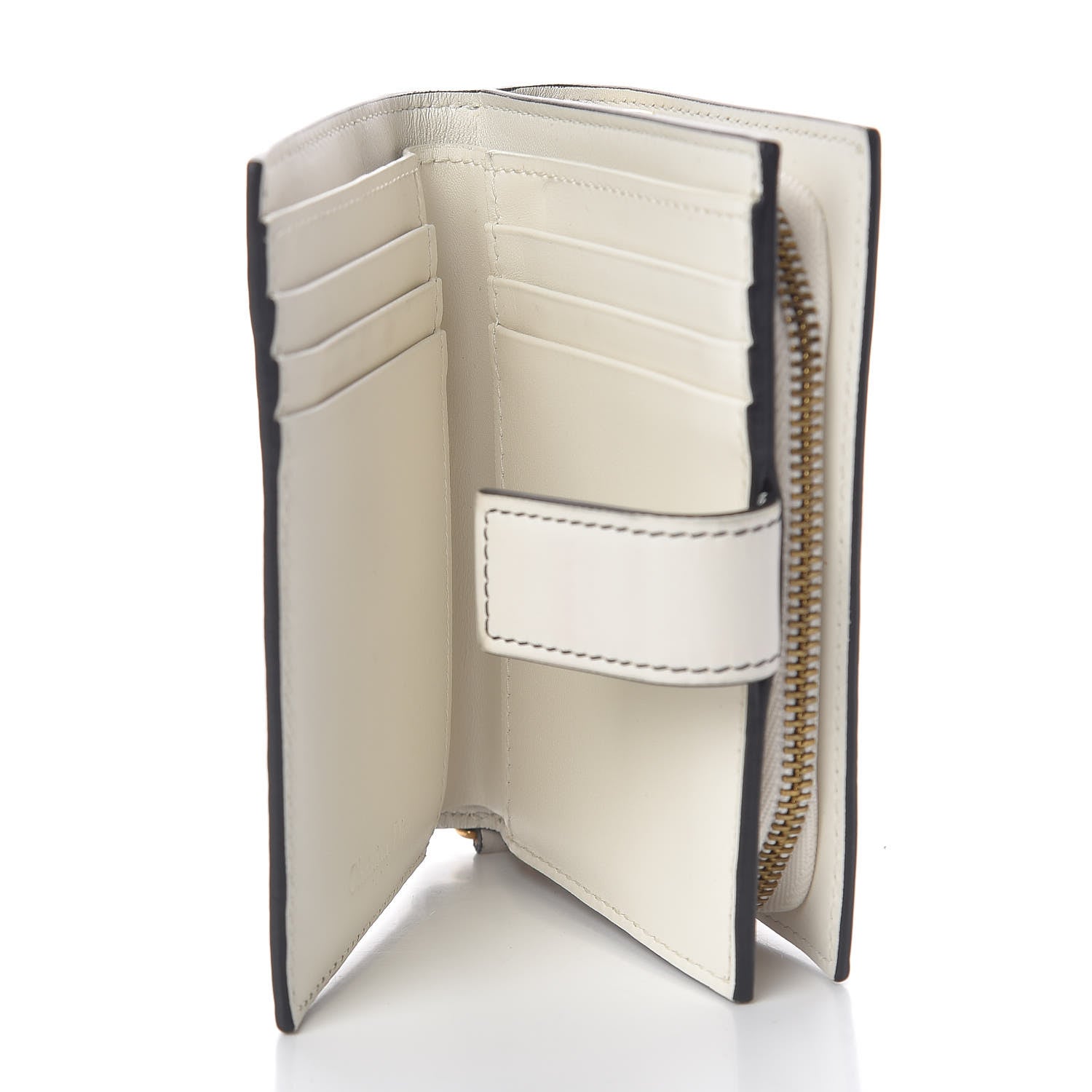 Christian Dior Lambskin Cannage Studded Lady Dior Eden Wallet White 5 of 11