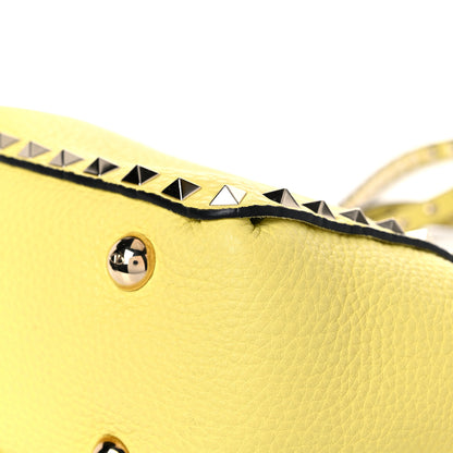 Valentino Garavani Pebbled Calfskin Mini Rockstud Tote Jonquill 8 of 14