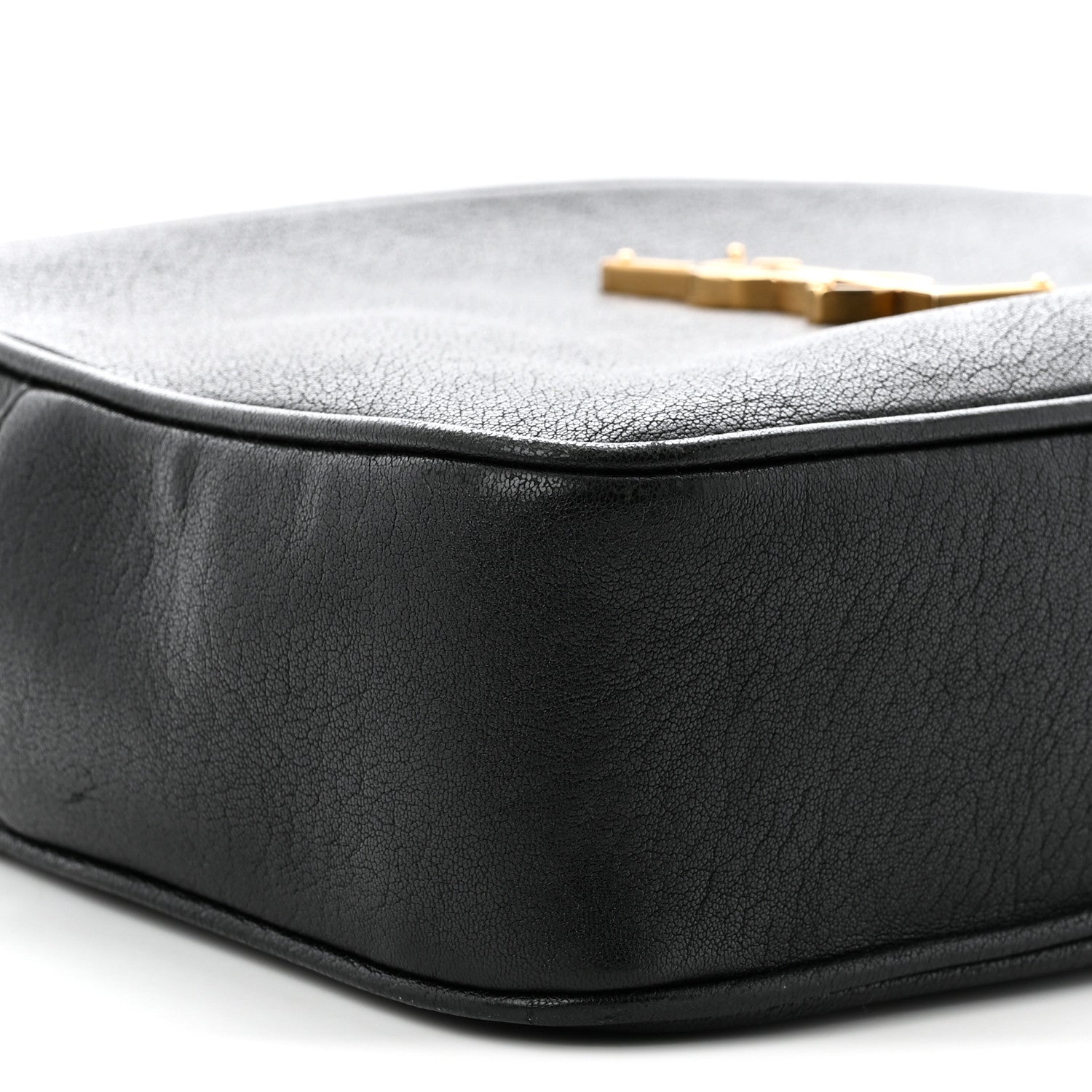 Saint Laurent Grained Lambskin Monogram Lou Camera Bag Black 9 of 10