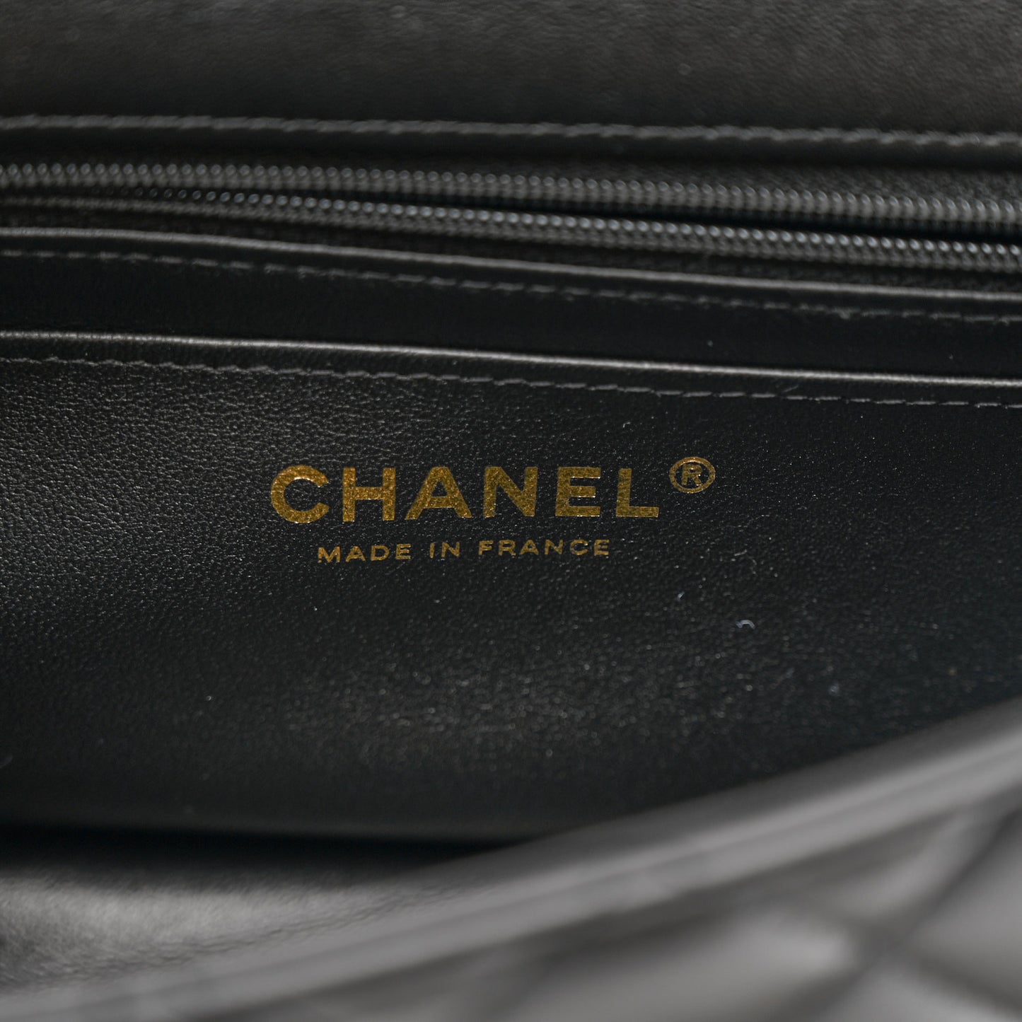Lambskin Quilted Mini Top Handle Rectangular Flap Black