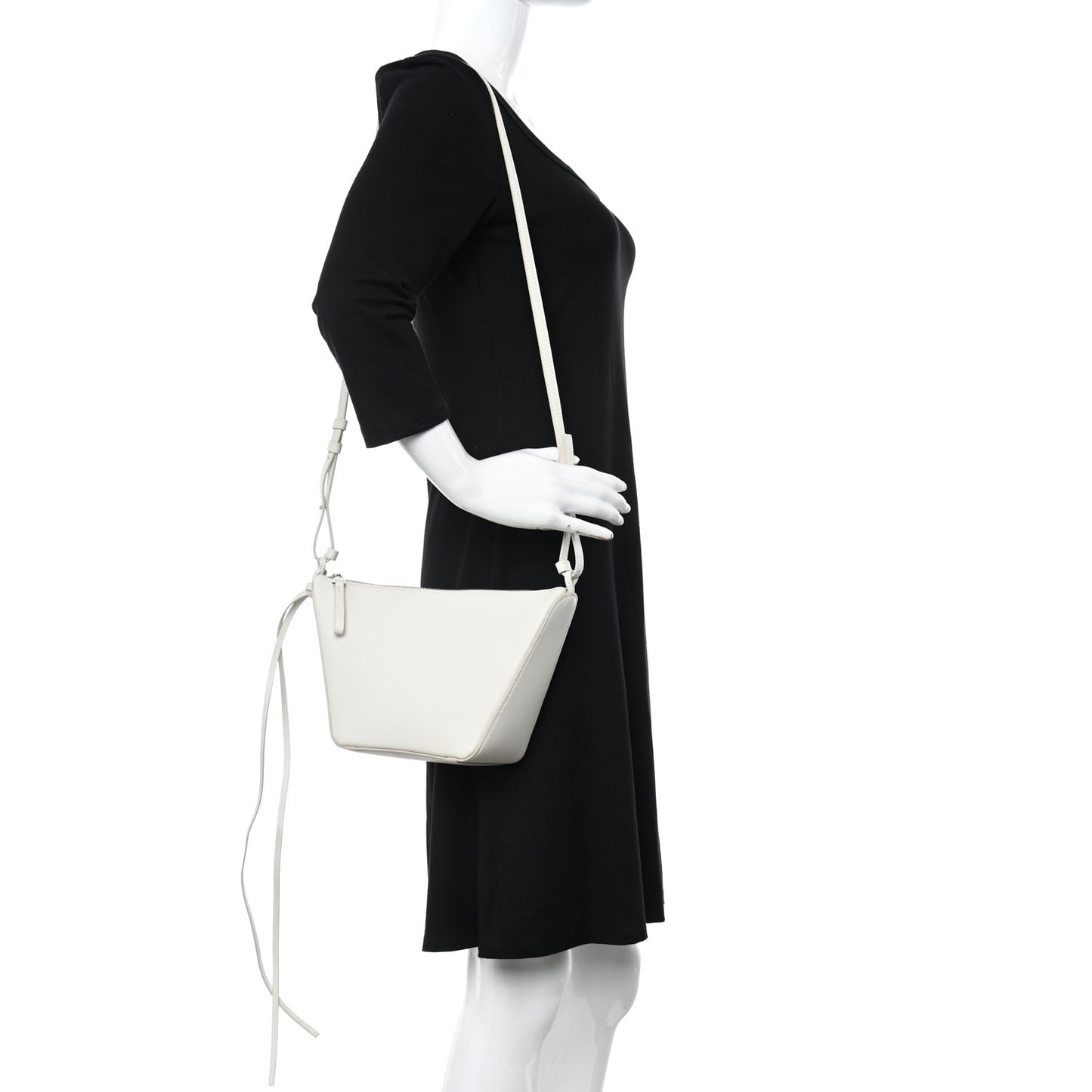 Calfskin Mini Hammock Hobo Soft White