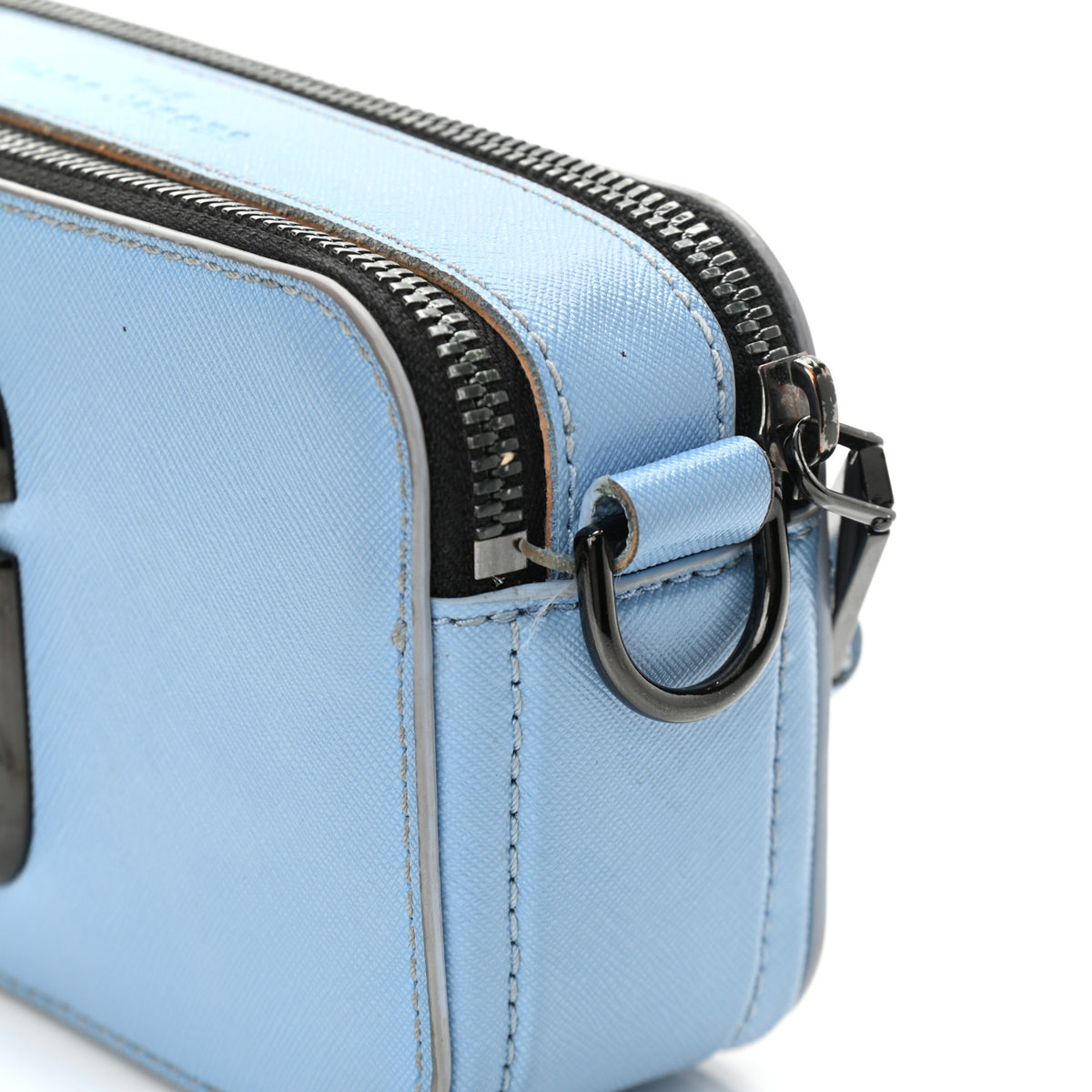 Saffiano Small Snapshot Camera Bag Light Blue