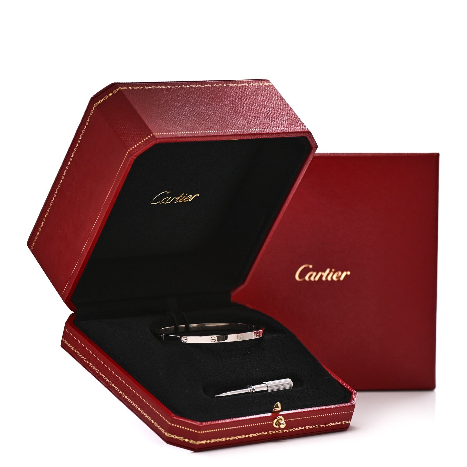 Cartier 18K White Gold Small LOVE Bracelet 17 5 of 5