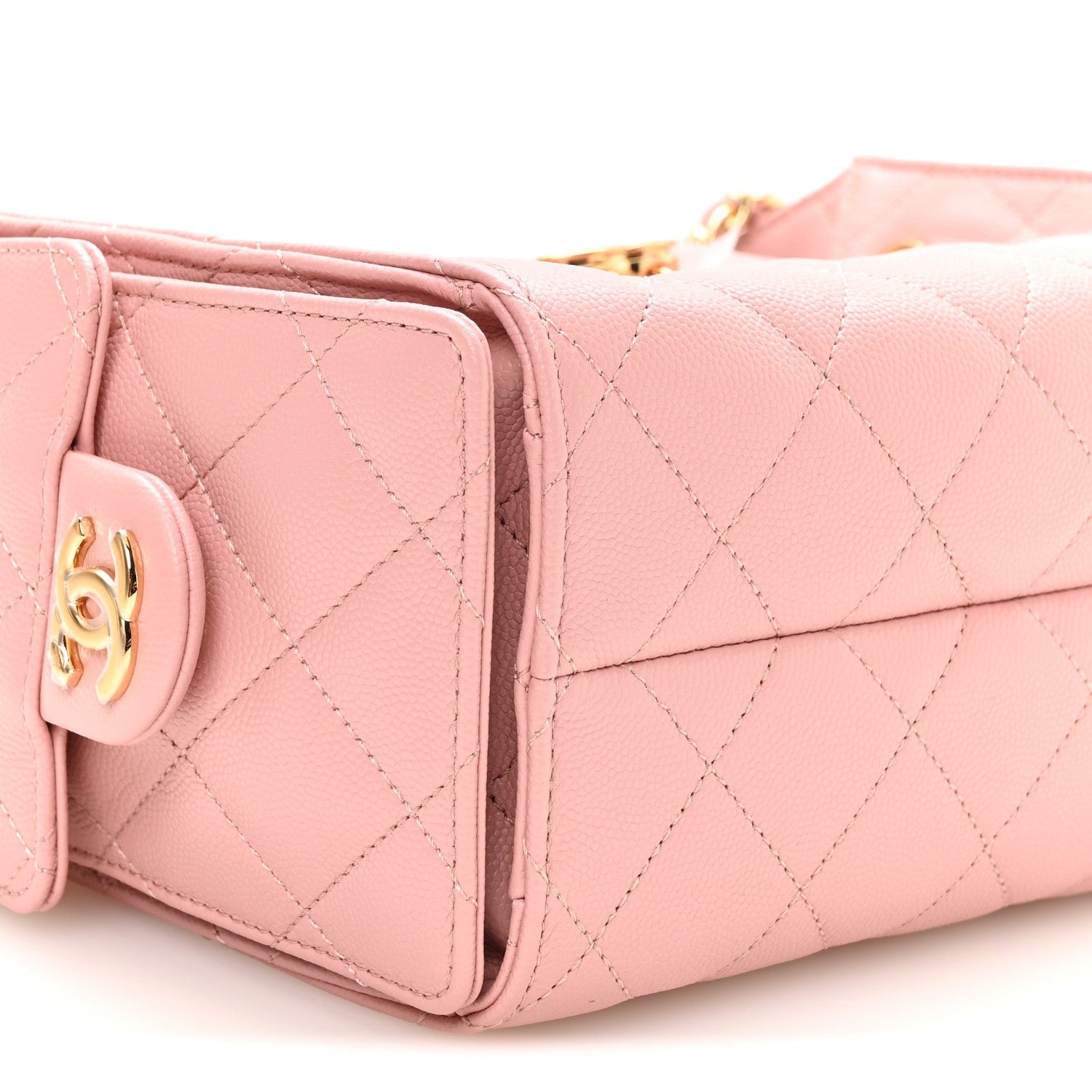 Chanel Caviar Quilted Mini Chanel 25 Handbag Pink 9 of 11