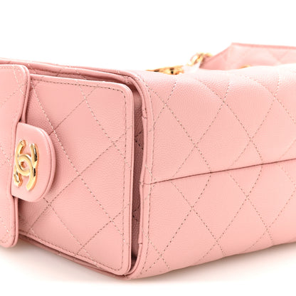 Chanel Caviar Quilted Mini Chanel 25 Handbag Pink 9 of 11