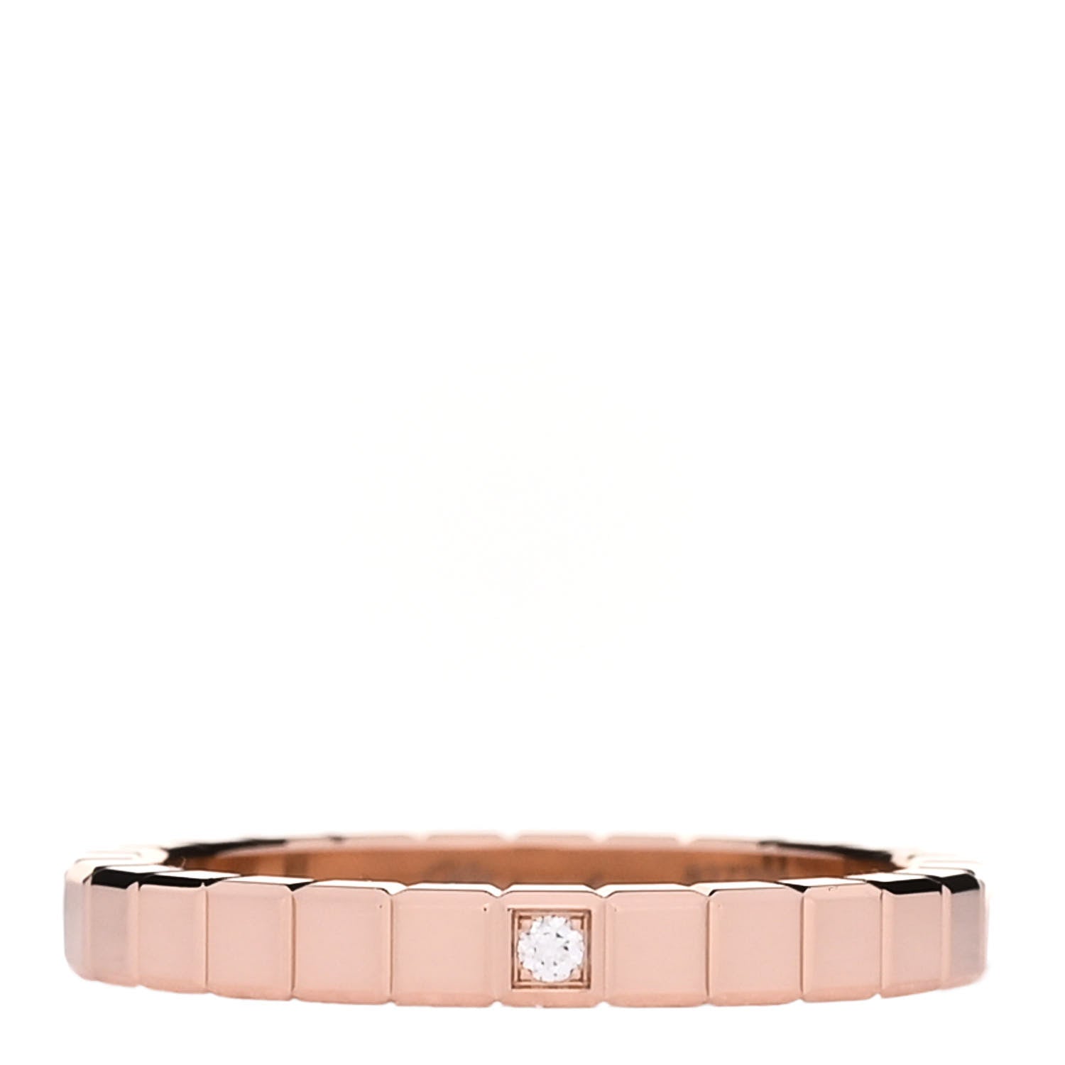 Chopard 18K Rose Gold Diamond Ice Cube Band Ring 51 5.75 1 of 7