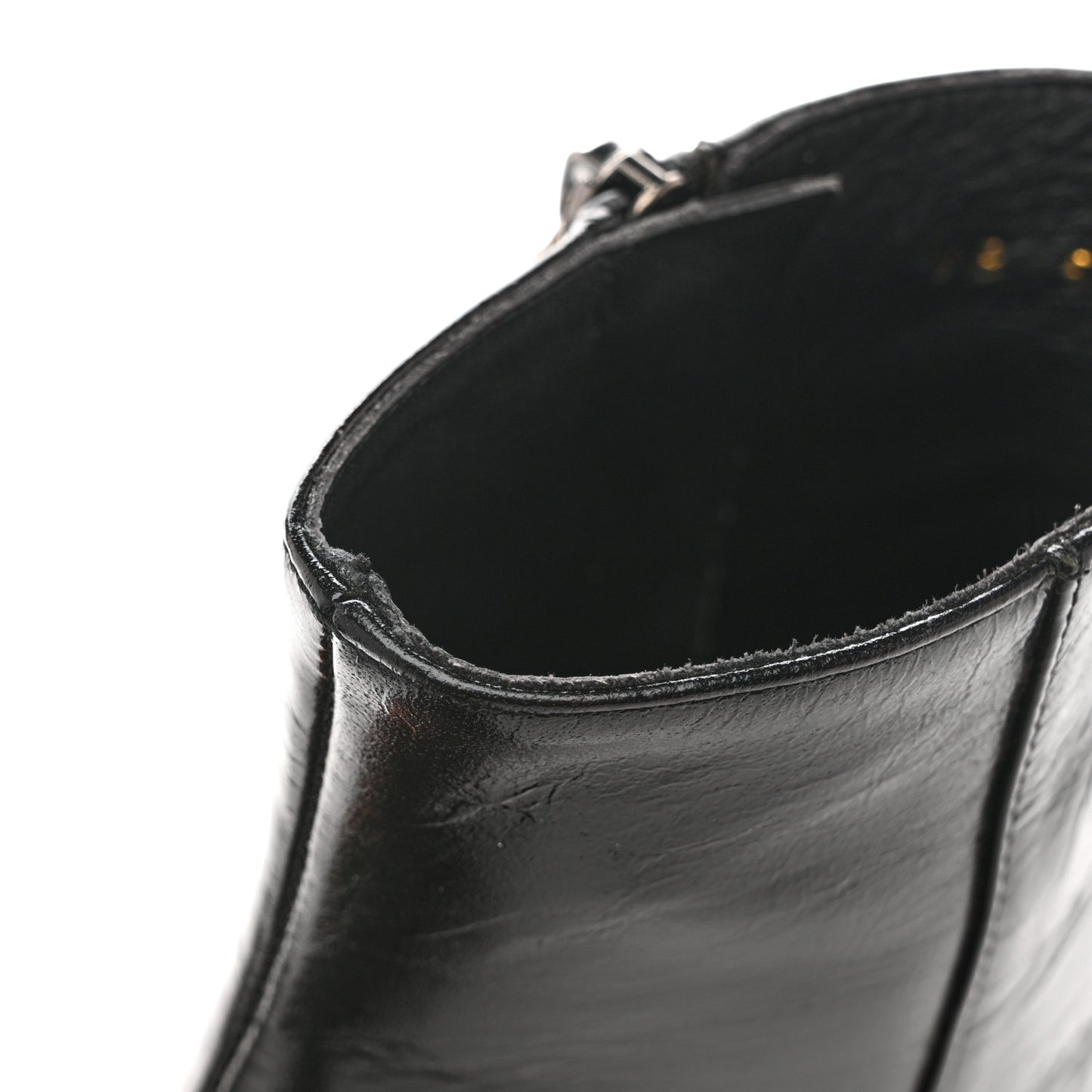 Calfskin Loulou 70 Uniform Ankle Boots 36 Black