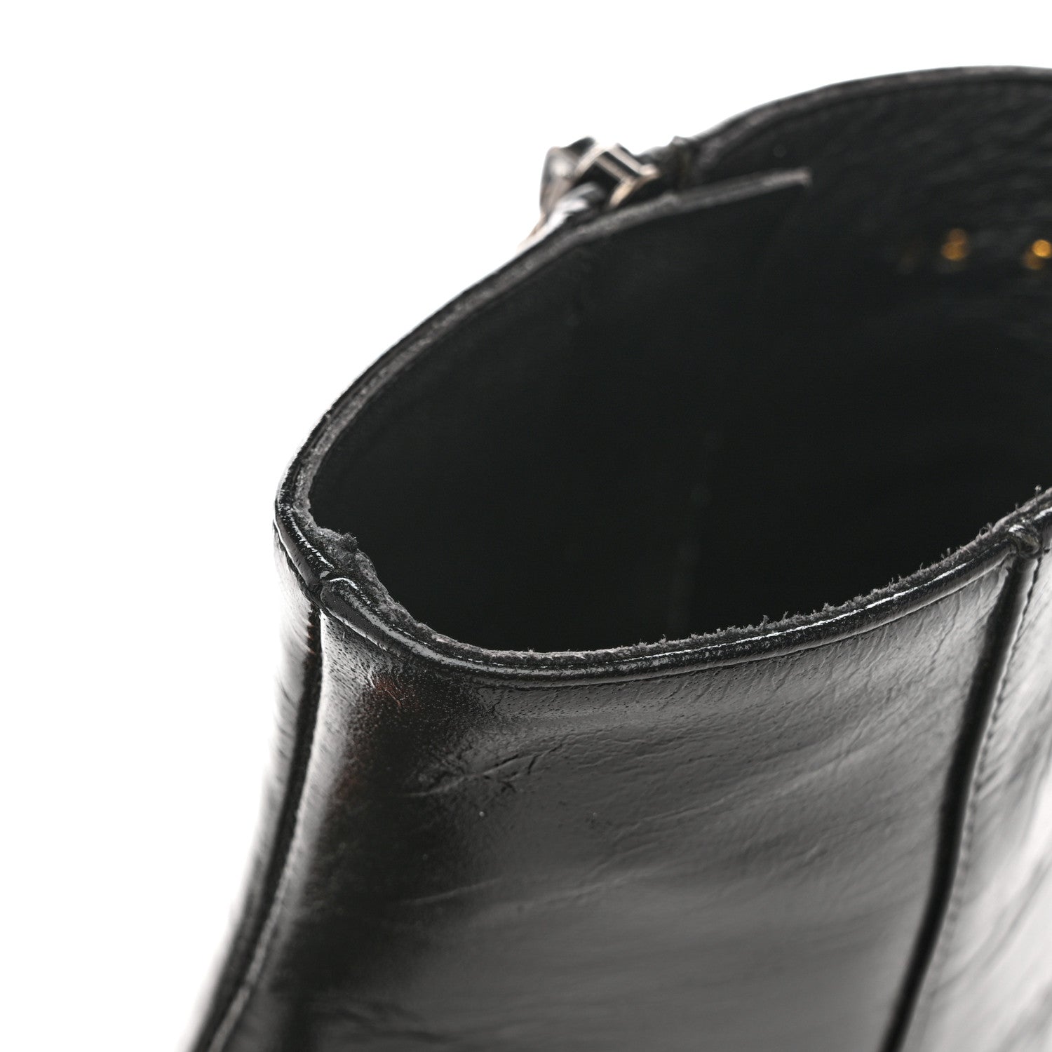 Saint Laurent Calfskin Loulou 70 Uniform Ankle Boots 36 Black 12 of 13