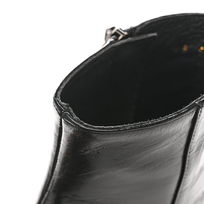 Saint Laurent Calfskin Loulou 70 Uniform Ankle Boots 36 Black 12 of 13