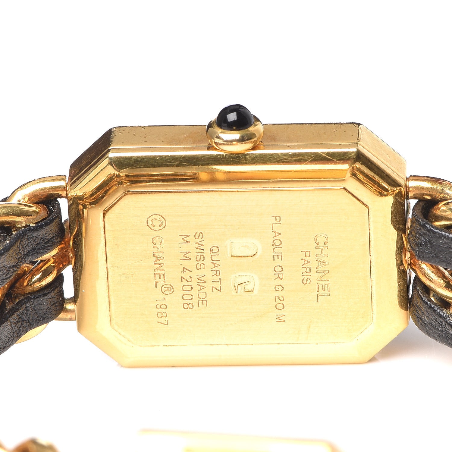 Chanel Stainless Steel Lambskin 20mm Chain Premiere Quartz Watch Gold M 7 of 9