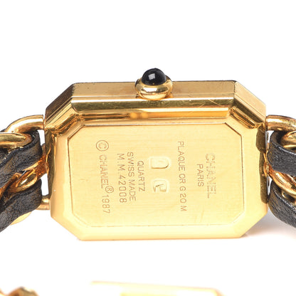 Chanel Stainless Steel Lambskin 20mm Chain Premiere Quartz Watch Gold M 7 of 9