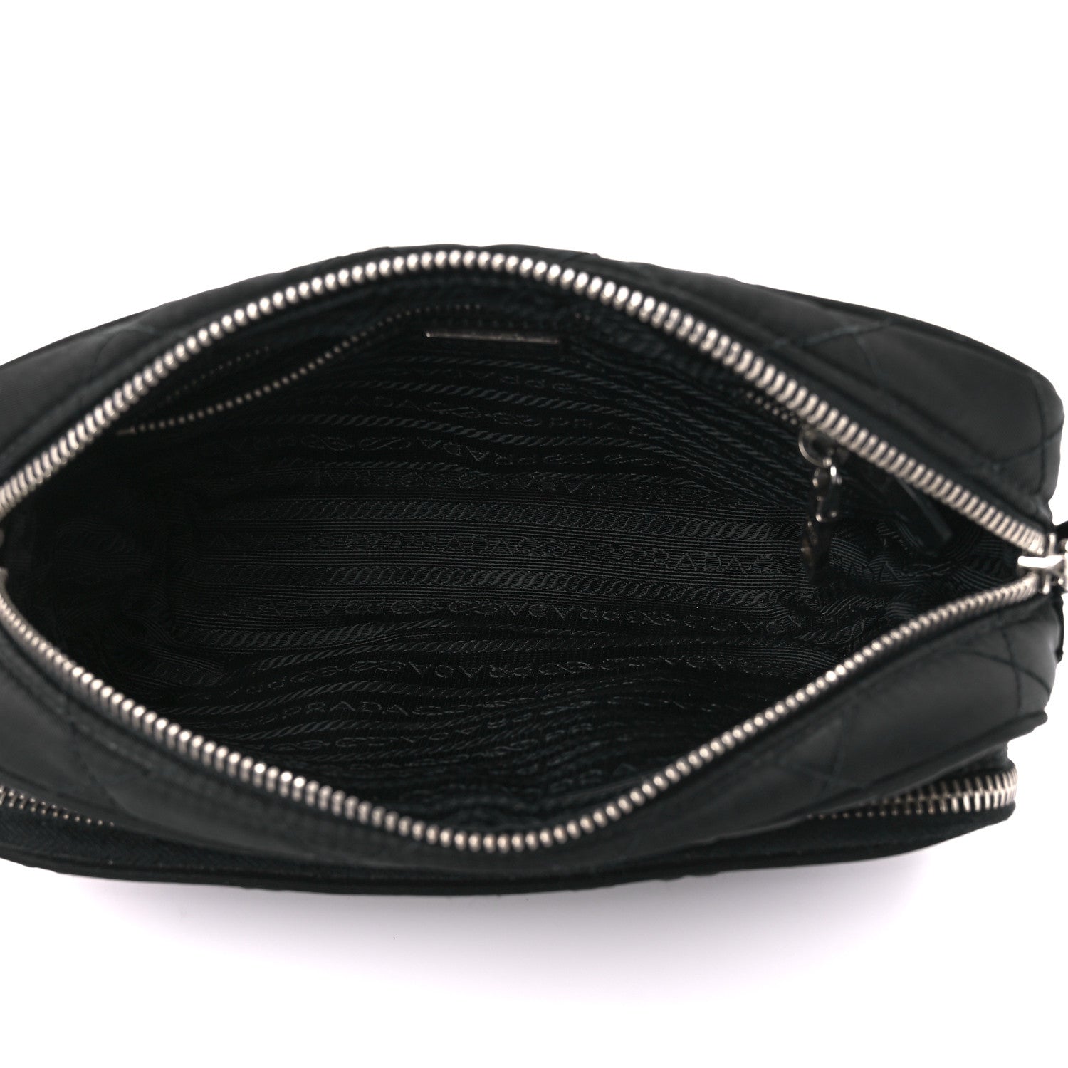 Prada Nylon Tessuto Impuntu Quilted Crossbody Bag Black 5 of 11
