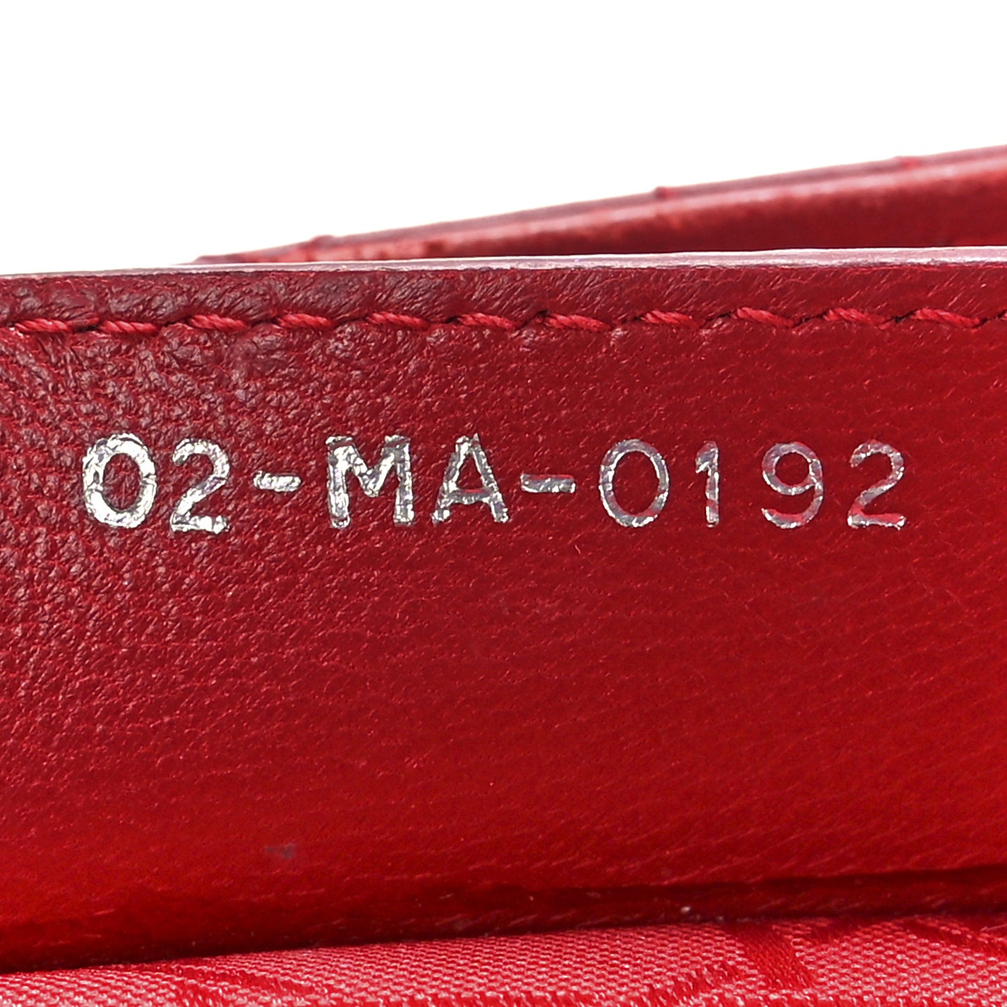 Lambskin Cannage Medium Lady Dior Red