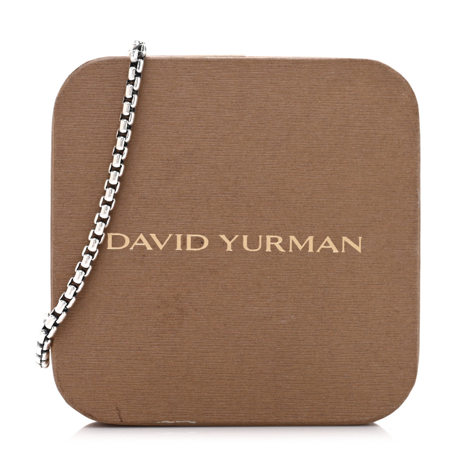 David Yurman Sterling Silver 14K Yellow Gold 4mm DY Bel Aire Box Chain Bracelet 4 of 4