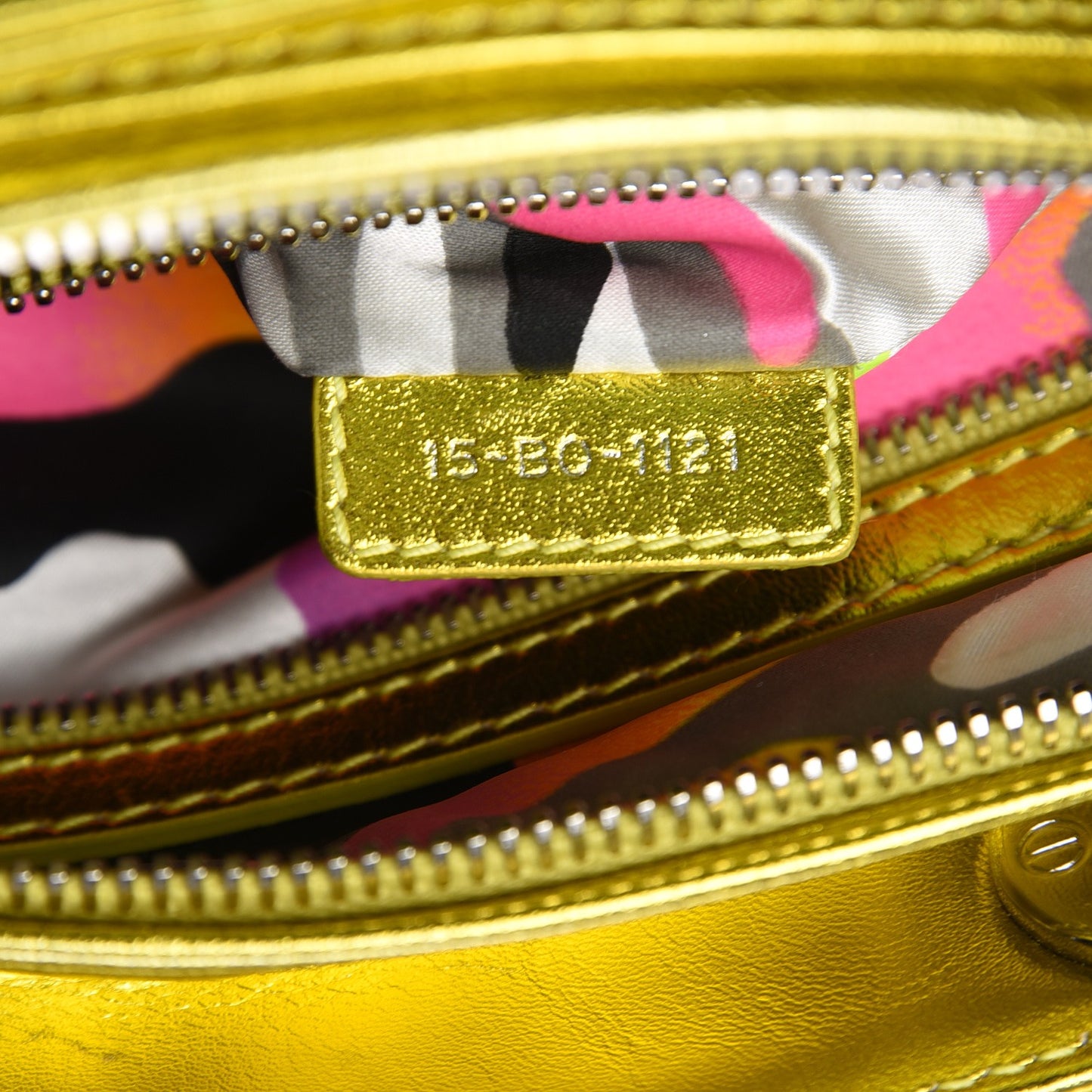 Metallic Lambskin Cannage Medium Anselm Reyle Lady Dior Yellow