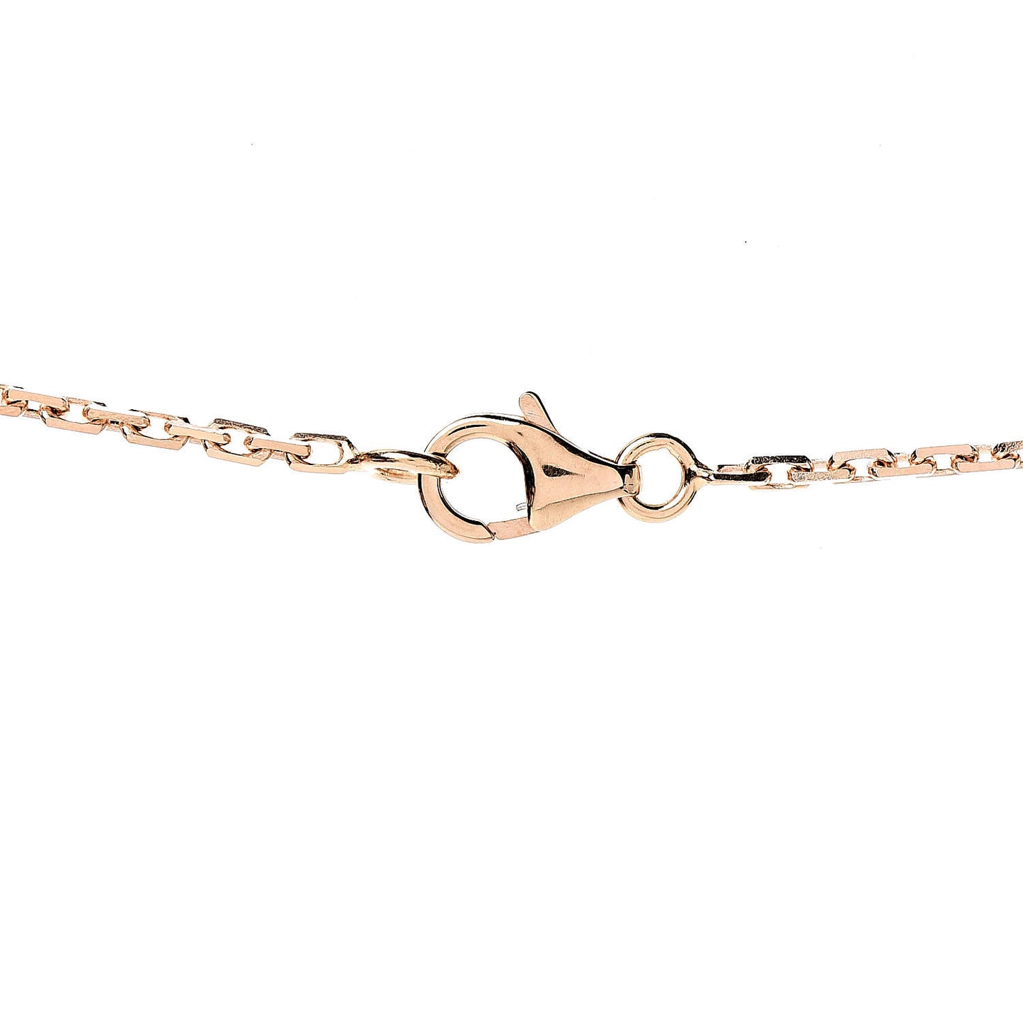 18K Pink Gold Diamond Interlocking LOVE Necklace