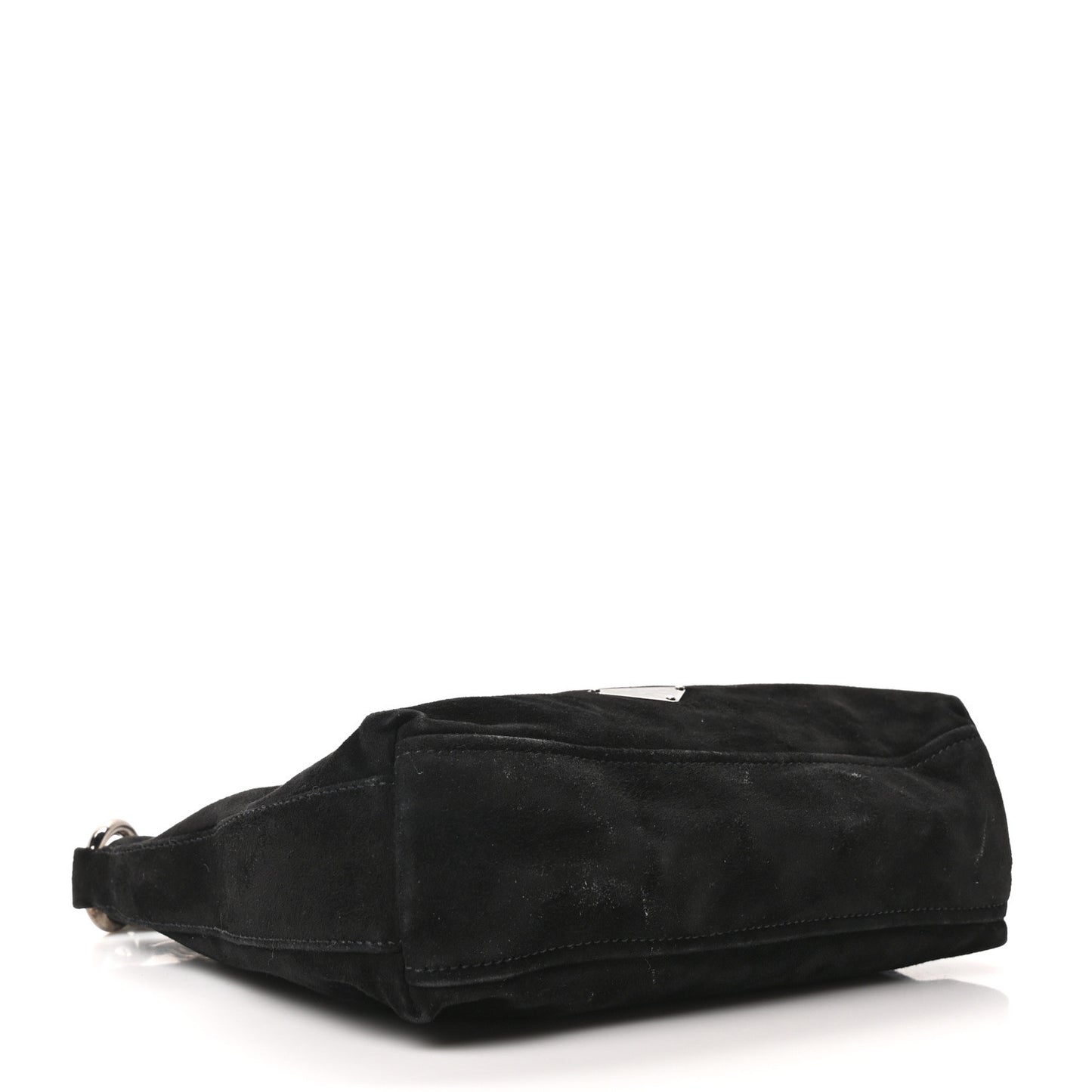 Scamosciato Suede Shoulder Bag Black