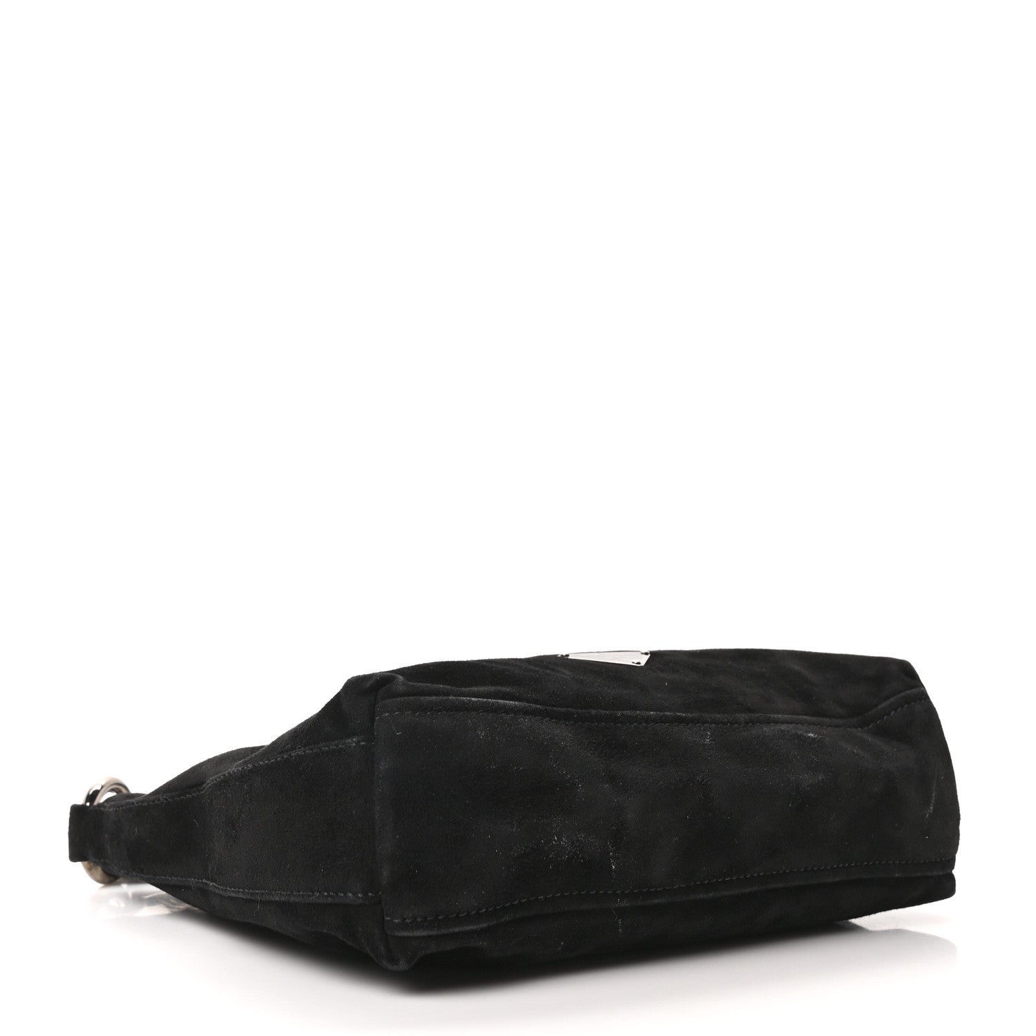 Prada Scamosciato Suede Shoulder Bag Black 4 of 10