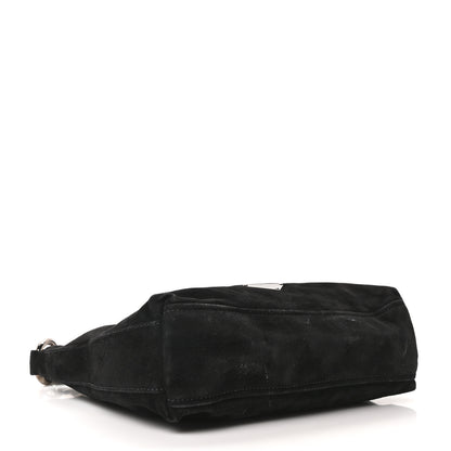 Prada Scamosciato Suede Shoulder Bag Black 4 of 10