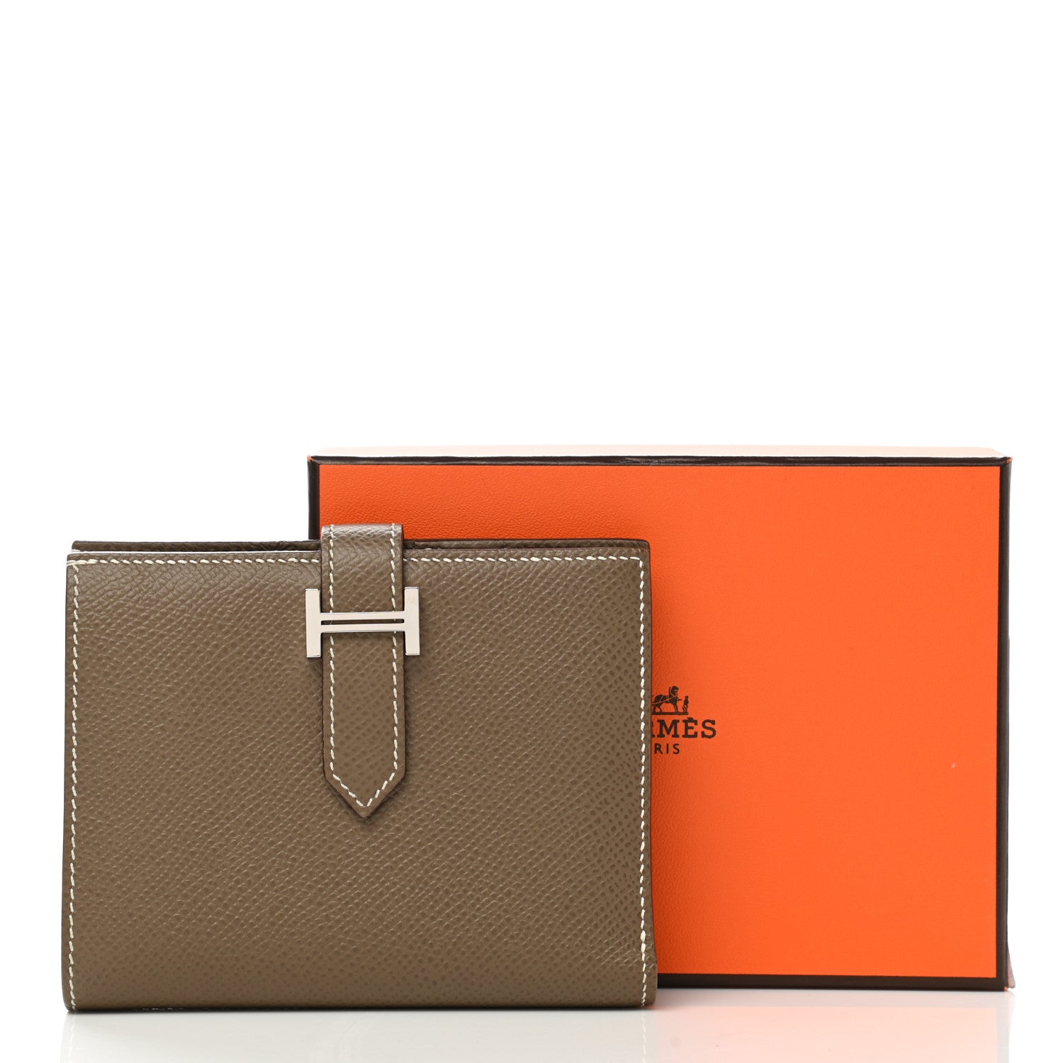 Hermes Epsom Bearn Compact Wallet Etoupe 10 of 10