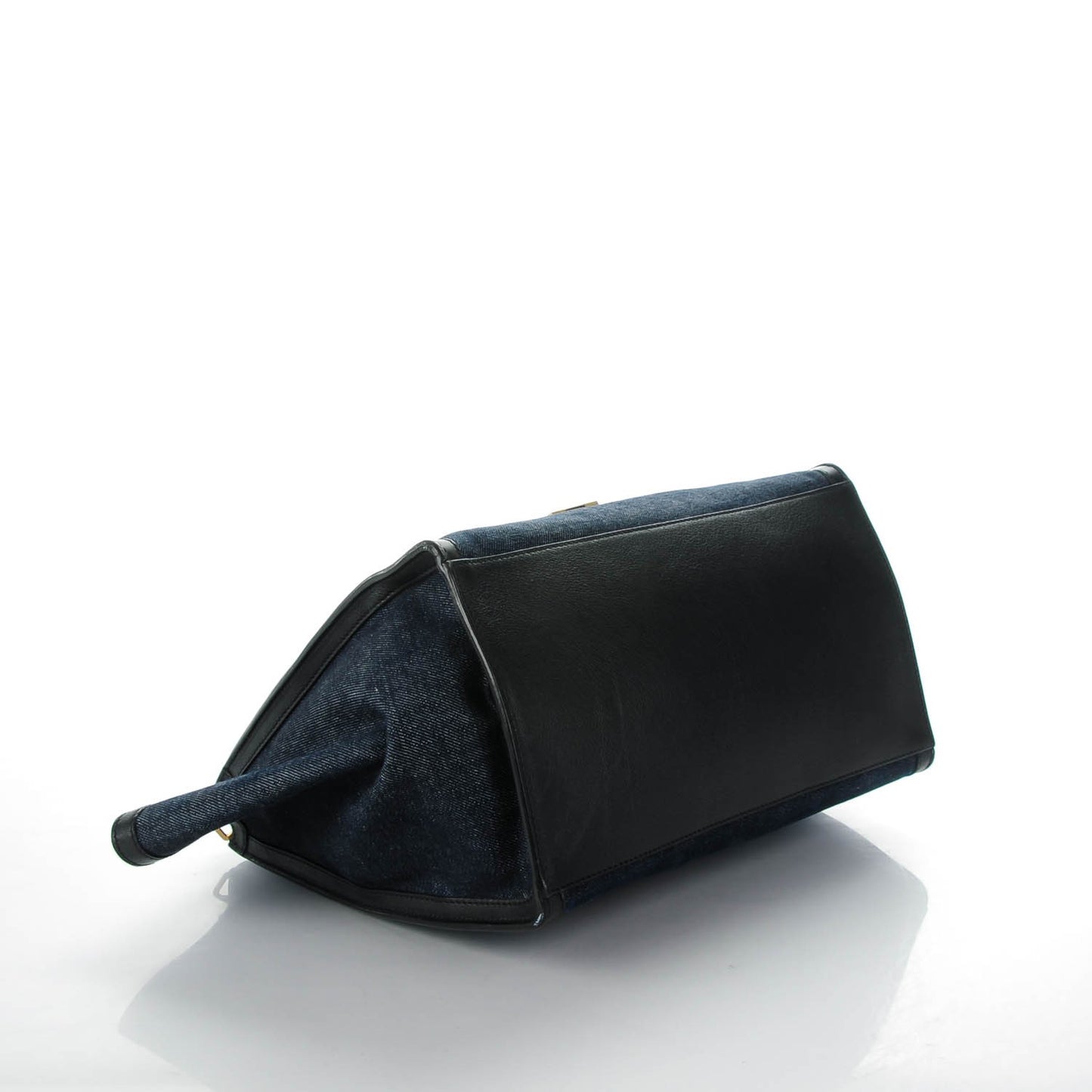 Smooth Calfskin Denim Medium Trapeze Blue