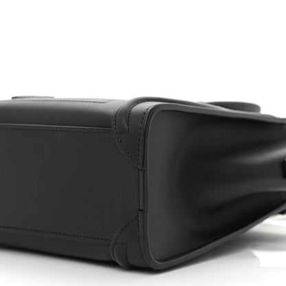 Celine Smooth Calfskin Nano Luggage Black 11 of 12