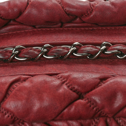 Chanel Calfskin Bubble Quilt Bowler Bordeaux 11 of 12