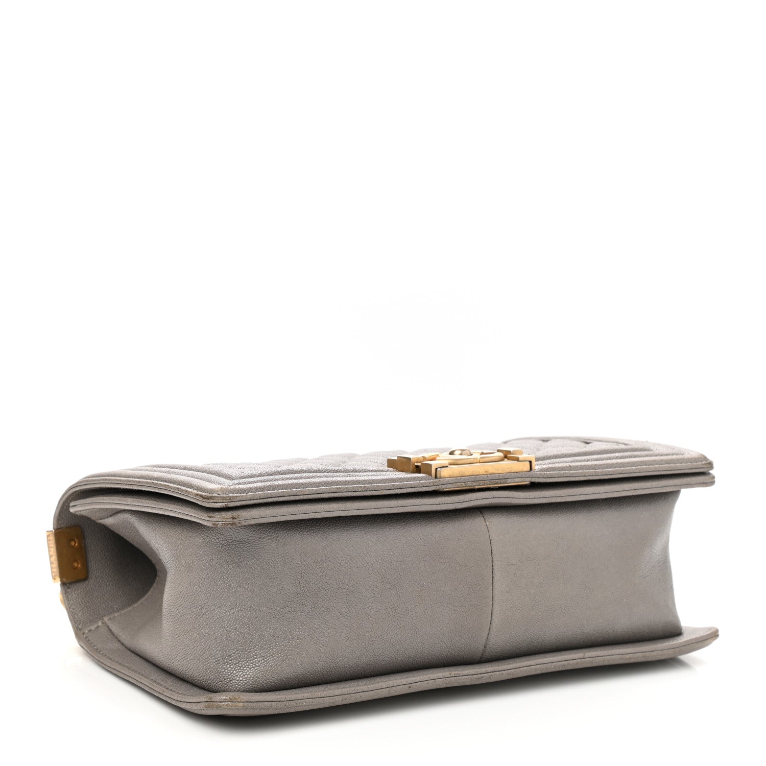 Chanel Caviar Quilted Medium Boy Flap Light Grey 3 of 13