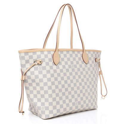 Louis Vuitton Damier Azur Neo Neverfull MM Rose Ballerine 2 of 8