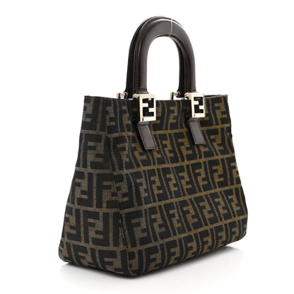 Fendi Zucca Top Handle Tote Tobacco 3 of 9