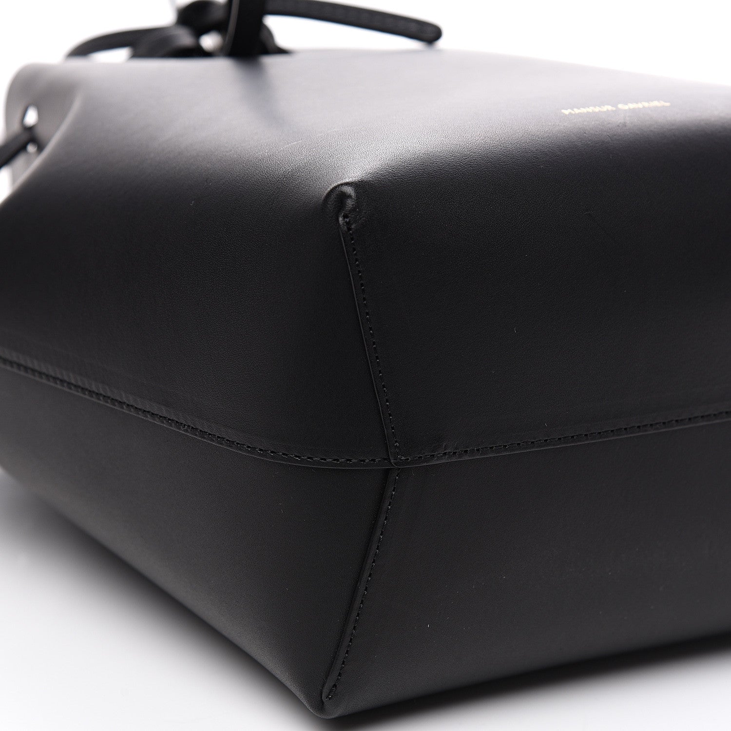 Mansur Gavriel Vegetable Tanned Calfskin Mini Bucket Bag Black Ballerina 6 of 7