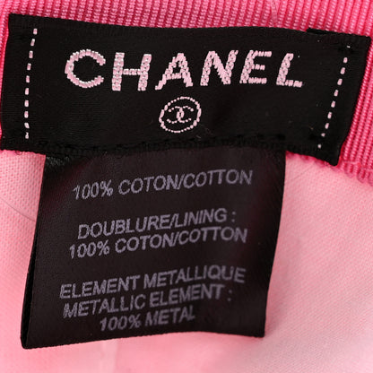 Chanel Cotton CC Cap Hat Fuchsia Orange 8 of 11