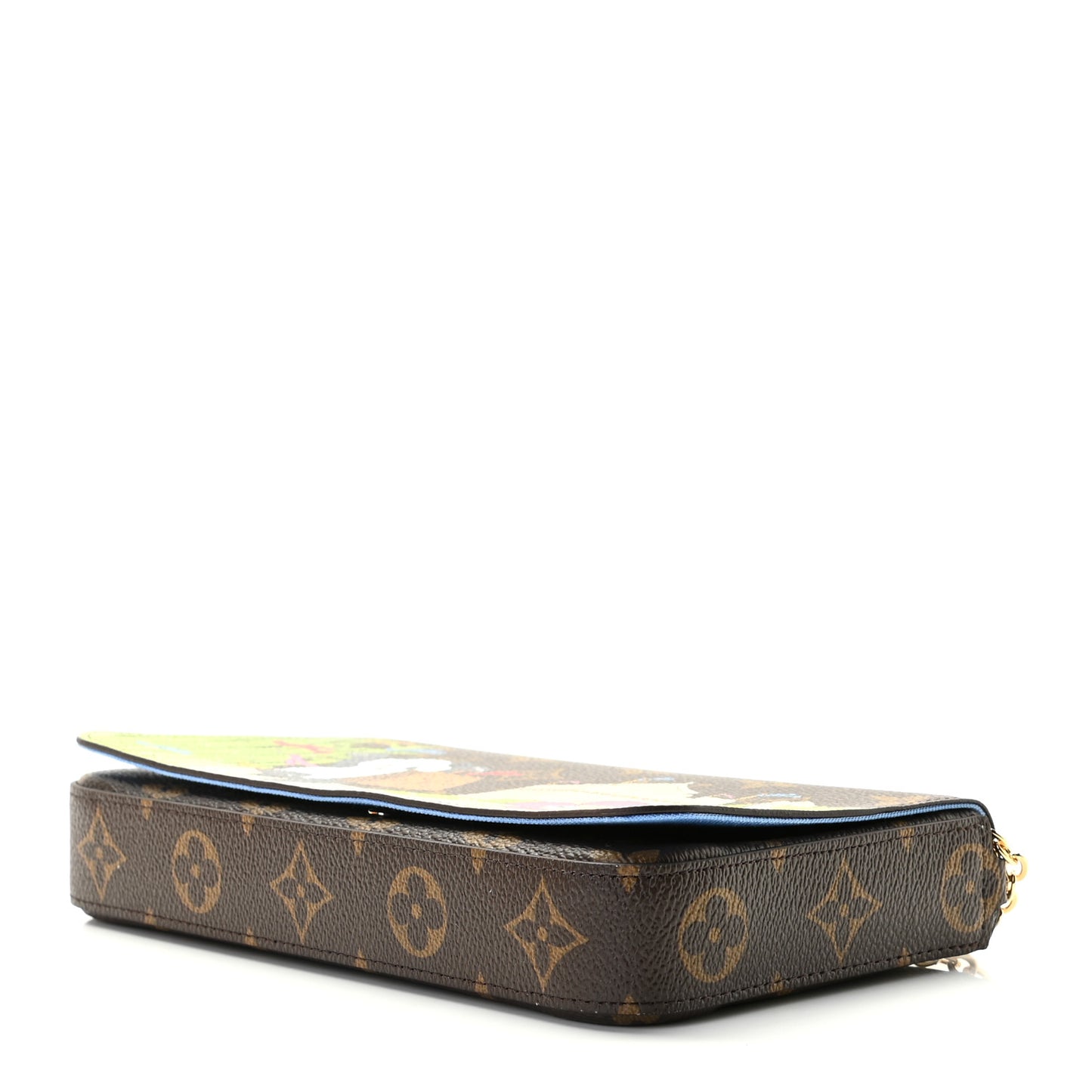 Monogram 2021 Christmas Animation China Wall Pochette Felicie Chain Wallet Myosotis Blue