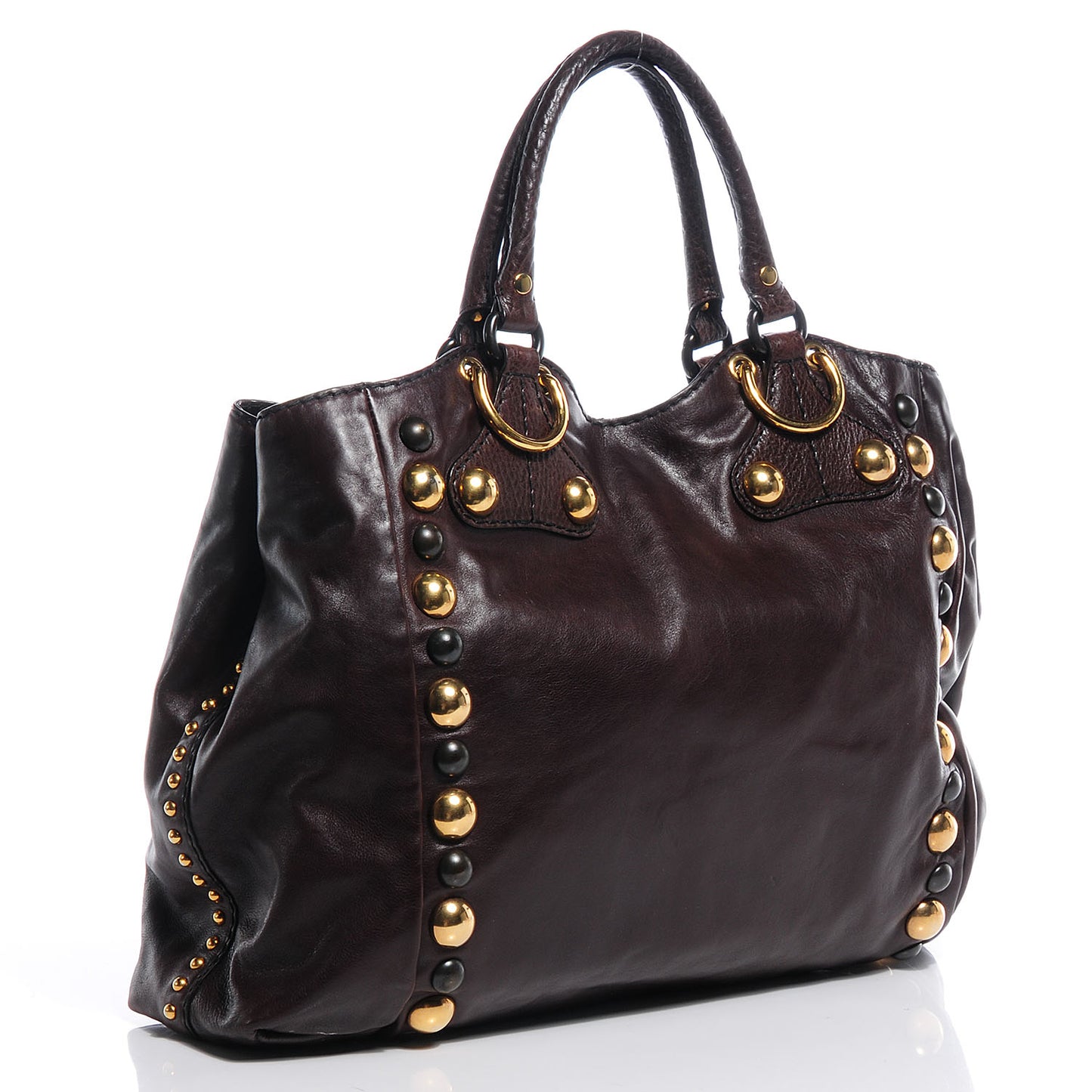 Leather Suede Fringe Large Babouska Tote Brown