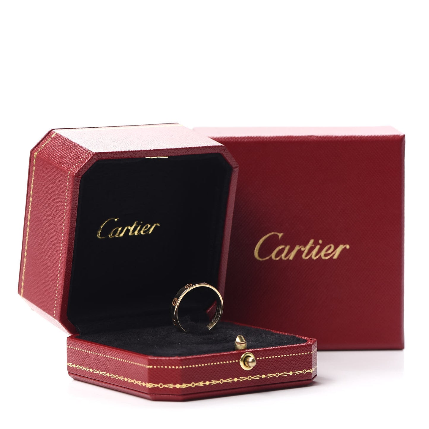 18K Yellow Gold 3.5mm LOVE Wedding Band Ring 58 8.25