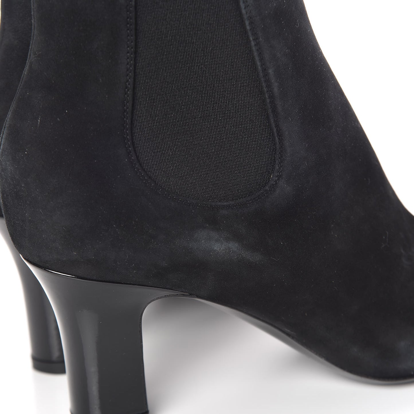 Suede Monogram Uniformes Cap Toe Chelsea 75mm Ankle Boots 36.5 Black