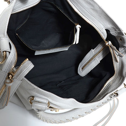Balenciaga Chevre Gold Metallic Edge Hardware Velo Gris Perle 5 of 12