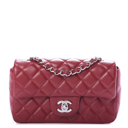 Chanel Caviar Quilted Mini Rectangular Flap Dark Red 1 of 9