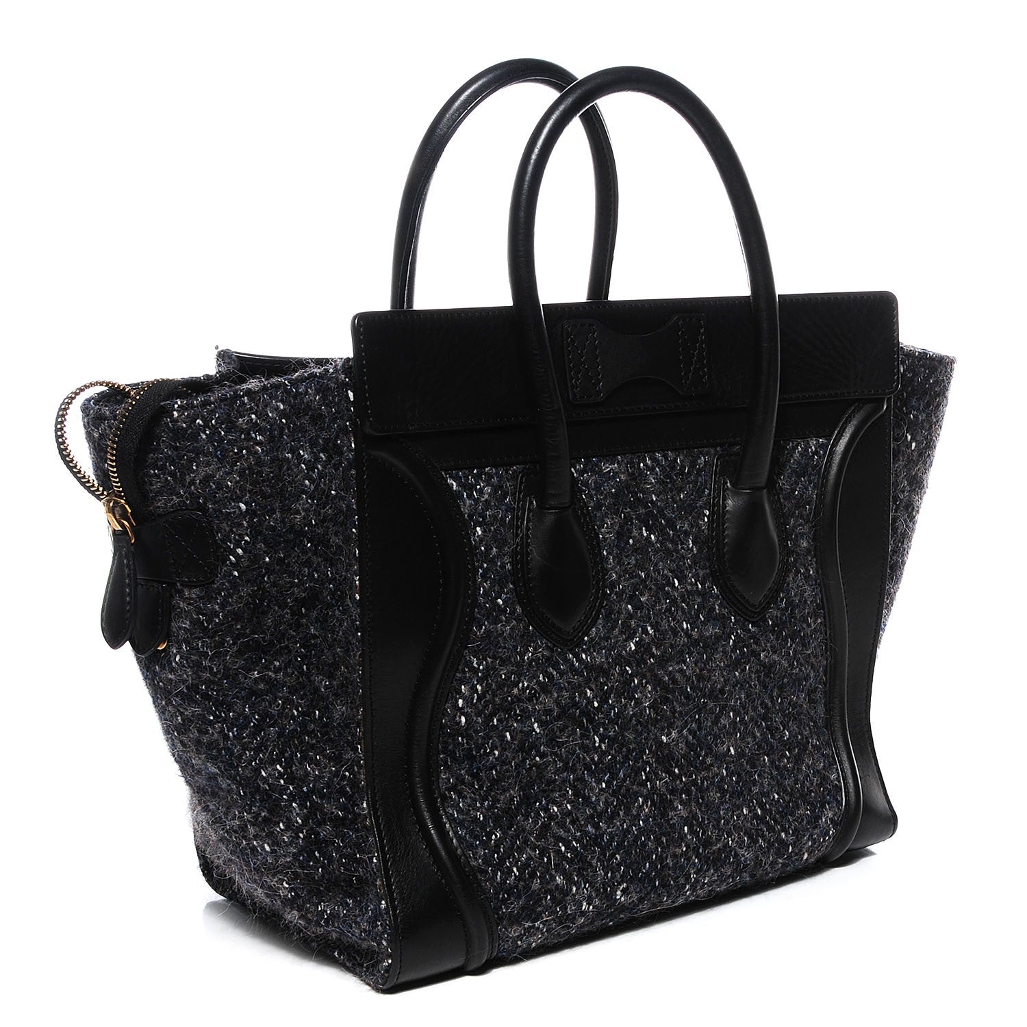 Celine Smooth Calfskin Tweed Mini Luggage 3 of 7