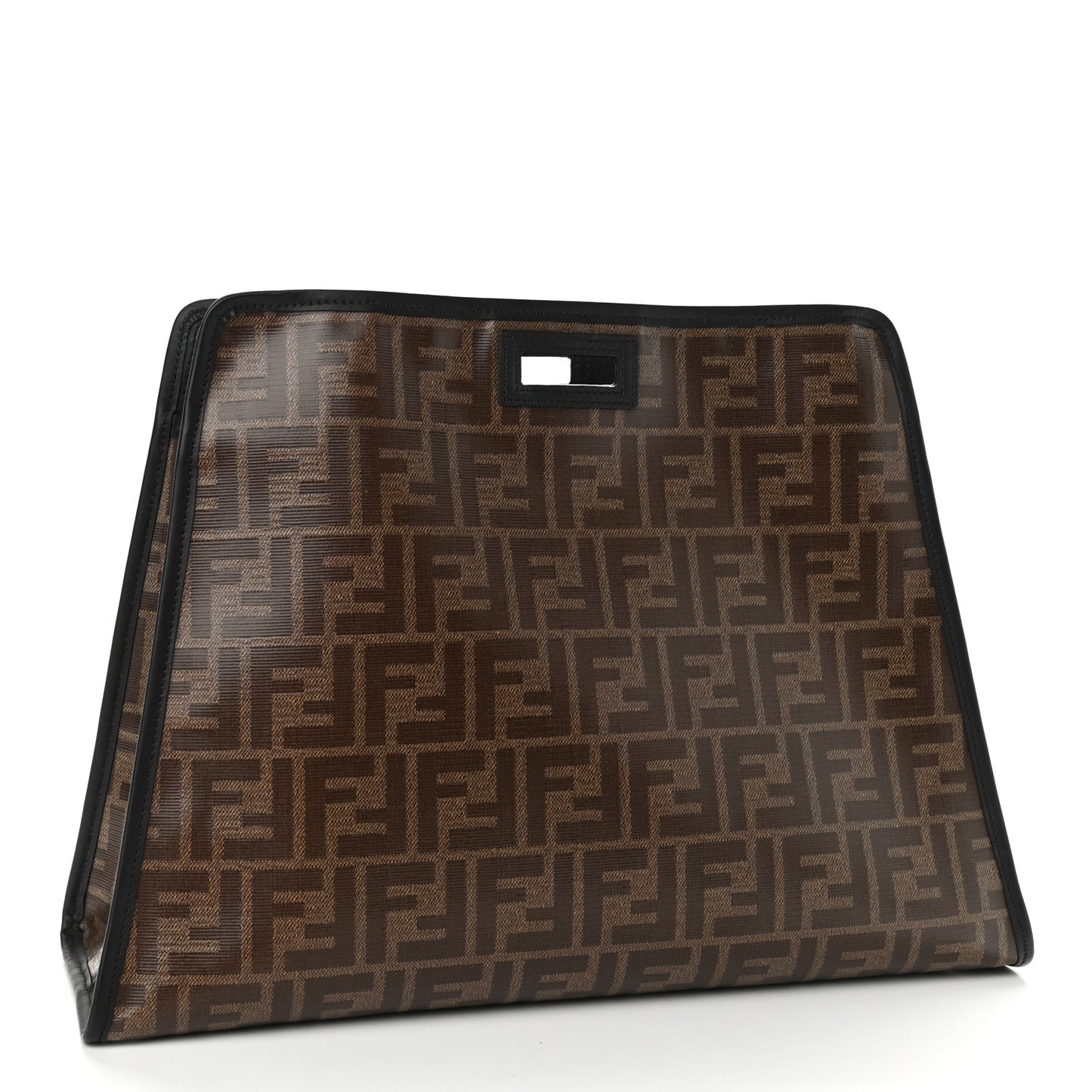 Glazed Fabric Vitello Century FF 1974 Stamp Patch Medium Peekaboo Defender Cover Mogano Panna Black