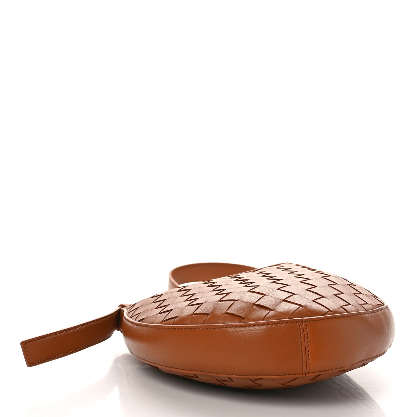 Nappa Intrecciato Small Drop Shoulder Bag Wood