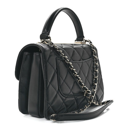 Chanel Lambskin Quilted Small Trendy CC Dual Handle Flap Bag Black 2 of 12