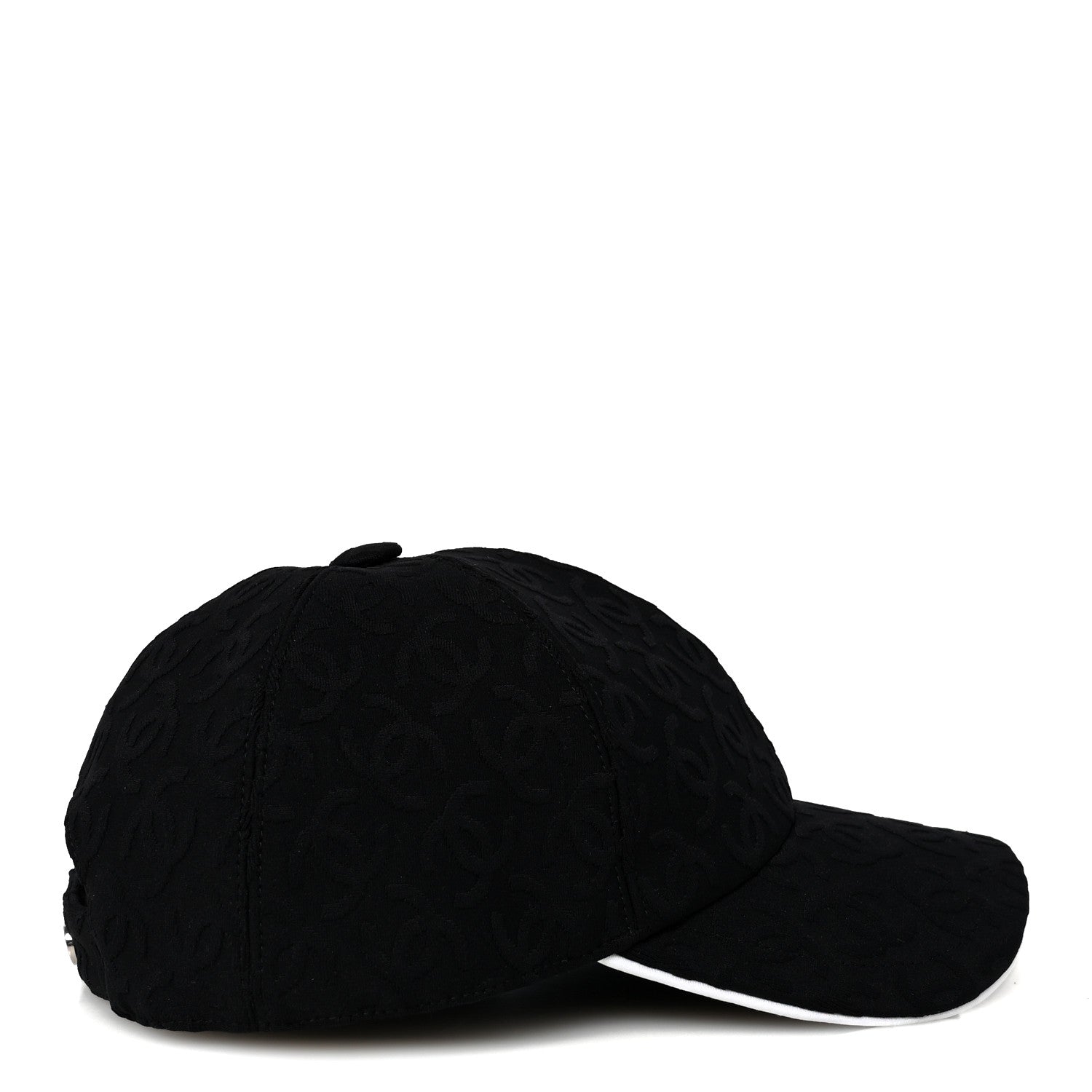 Chanel Silk Cotton CC Cap Hat Black Beige 5 of 8