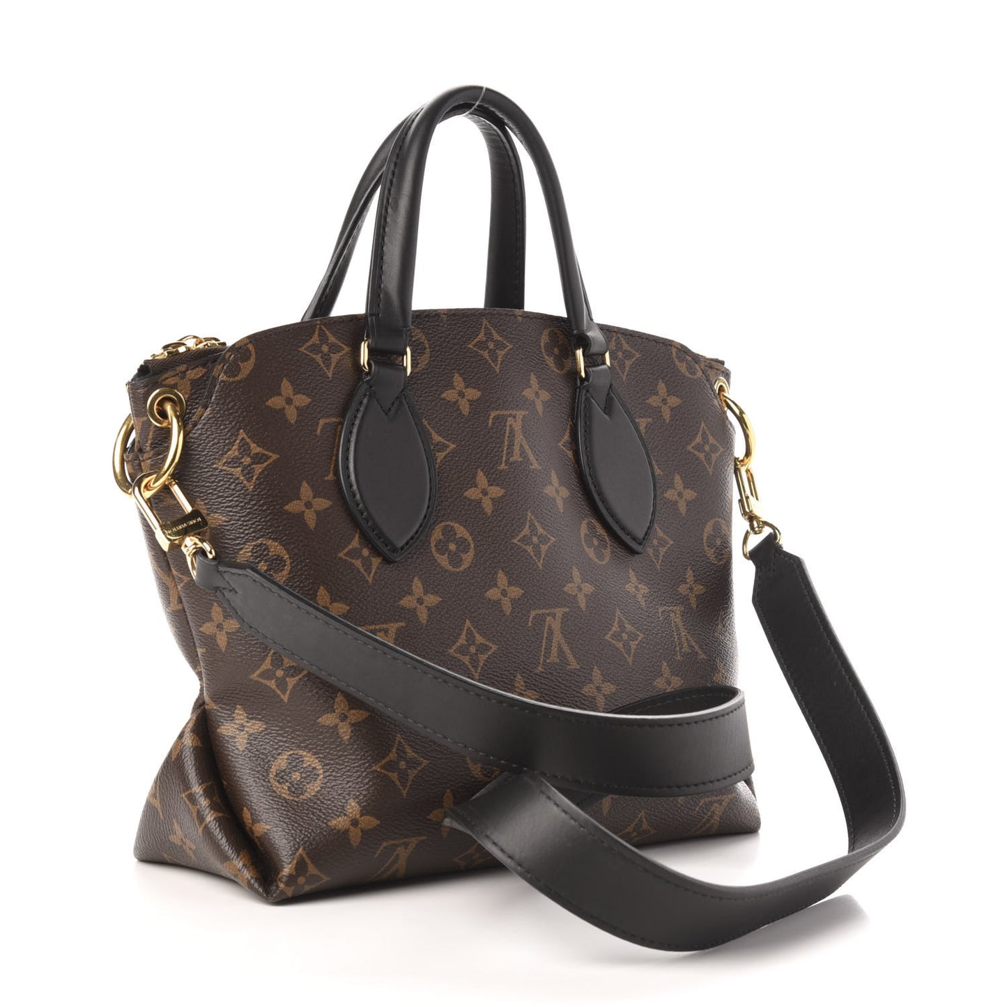 Monogram Flower Zipped Tote PM Black